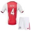 Camisolas Ajax Amsterdam Hato 4 Criança 1º Equipamento Principal 2025-26 Manga Curta